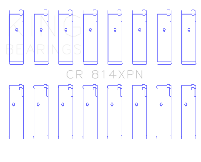 King Engine Bearings Ford 351ci 5.8L 16V (size 010) Connecting Rod Bearing Set